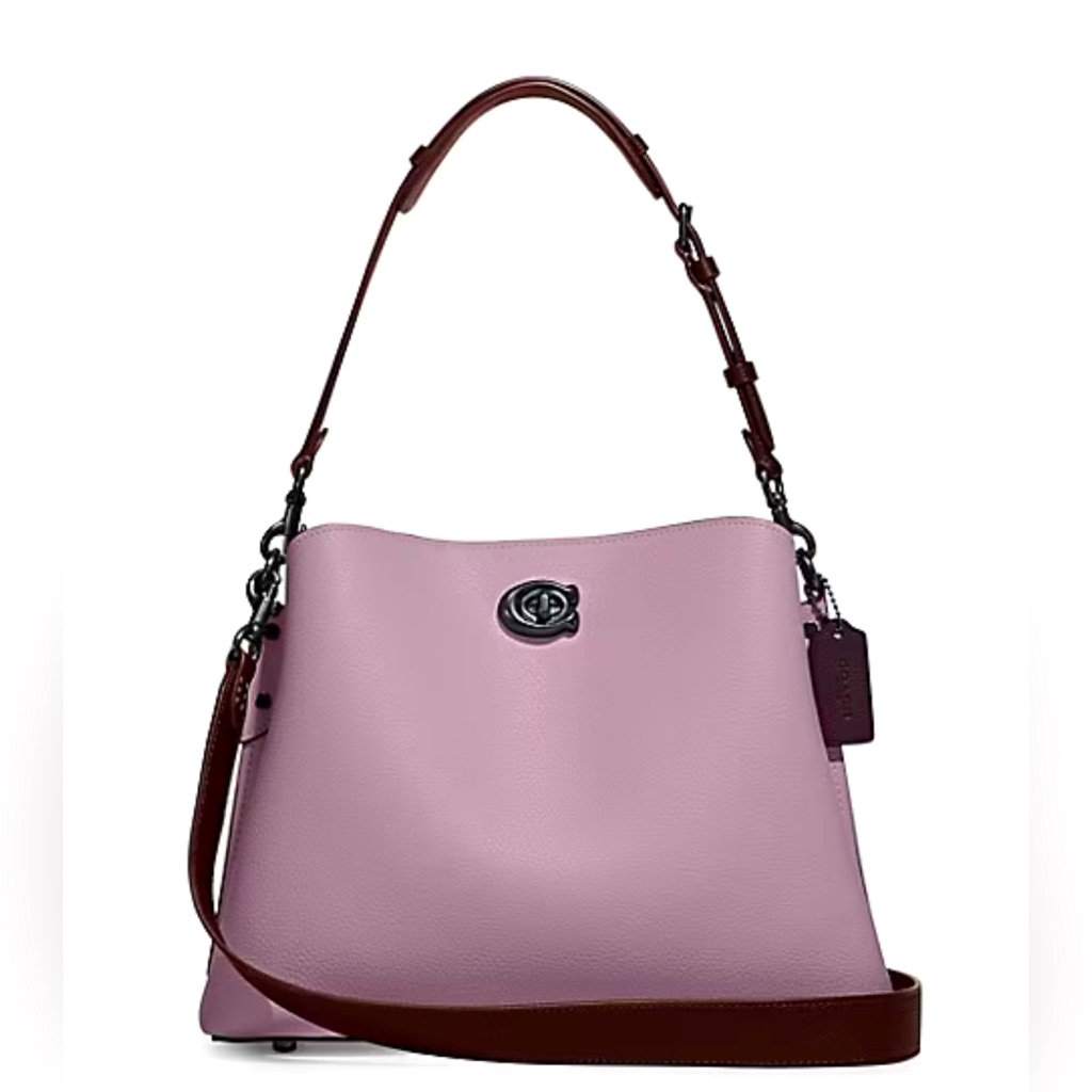 Brand New Coach Willow Shoulder Bag In Ice Purple Multi, Coach Style # C2590